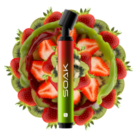 Одноразовая электронная сигарета SOAK S (3500) - Strawberry Kiwi (Клубника киви)